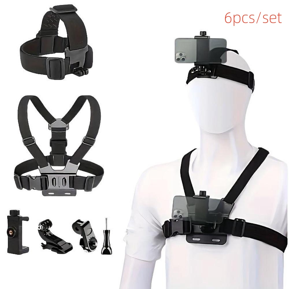 Webcam Stand Clip - Aksesuarları Kiti Kafa Göğüs Kayışı Montaj