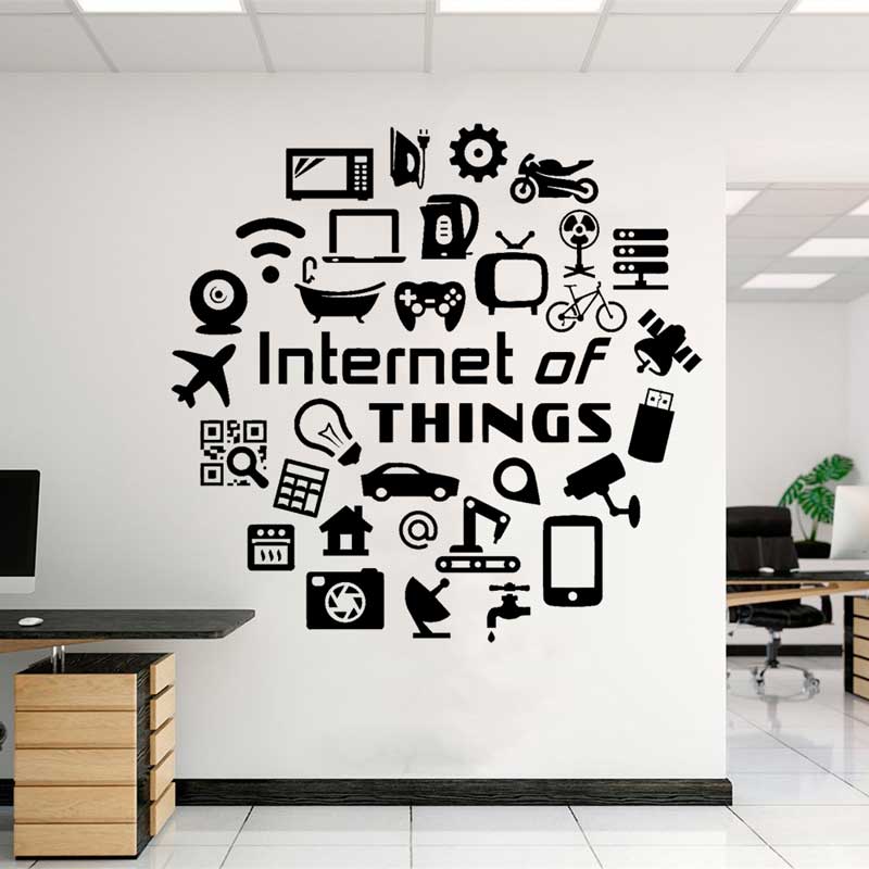 The Office It Tech - Tech vinil duvar çıkartmaları Nesnelerin İnterneti