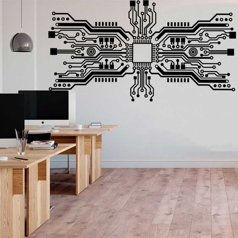 The Office It Tech - Devre çipi duvar Sticker teknoloji CPU