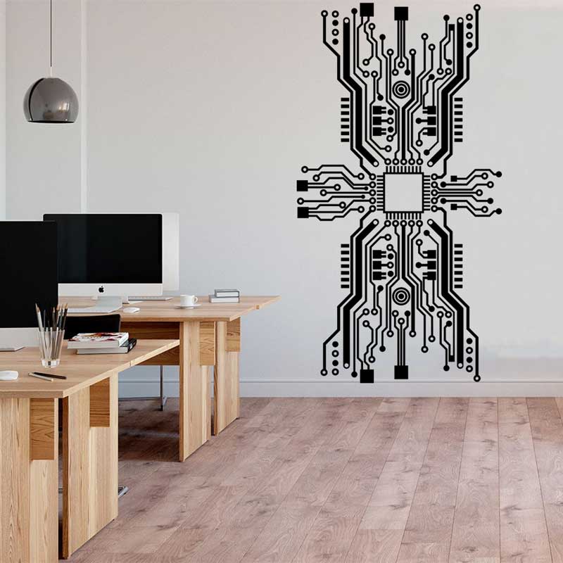 Devre çipi duvar Sticker tekno - The Office It Tech incelemesi ve fiyatı