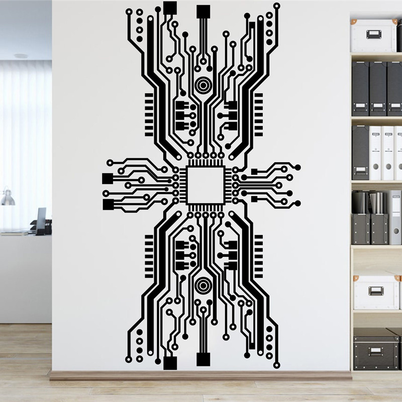 Devre çipi duvar Sticker tekno - The Office It Tech incelemesi ve fiyatı