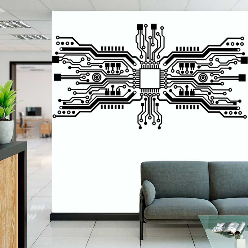 Devre çipi duvar Sticker tekno - The Office It Tech incelemesi ve fiyatı